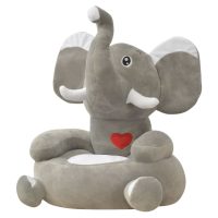 8718475509080_a_en_hd_1 Scaun din pluș pentru copii cu model elefant, gri