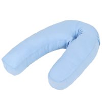 vidaXL Pernă de sarcină în formă de J, albastru, 54x(36-43) cm