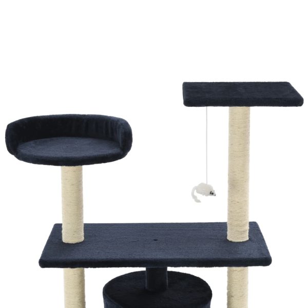 Ansamblu pisici, stâlpi din funie sisal, 95 cm Albastru închis