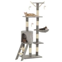 8718475599784_m_en_hd_1-1 Ansamblu pisici cu stâlpi din funie de sisal, 138 cm, gri
