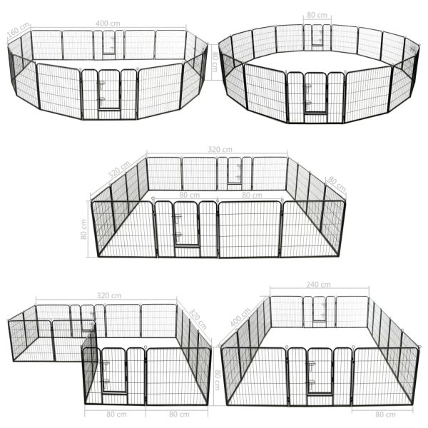 8718475716310_g_en_hd_7.jpg vidaXL Țarc pentru câini, 16 panouri, oțel, 80 x 80 cm, negru