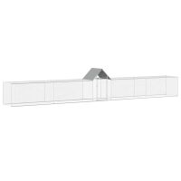vidaXL Coteț pentru păsări, 9 x 1 x 1,5 m, oțel galvanizat