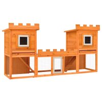 vidaXL Cușcă de iepuri cușcă animale de companie dublă de exterior