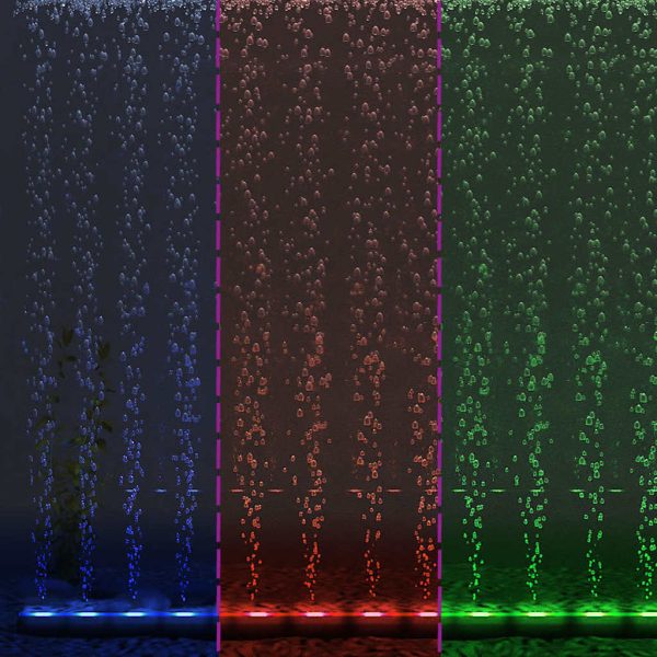 Lampă cu LED pentru acvariu cu bule RGB 56,5 cm