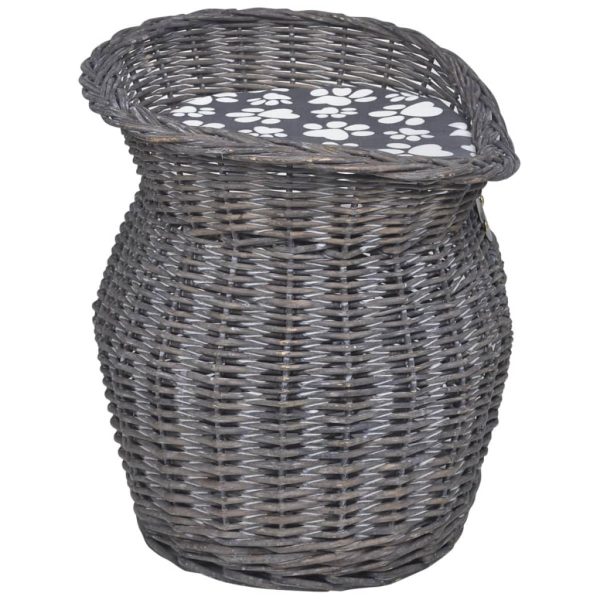 vidaXL Ansamblu pentru pisici/pat/stâlp de zgâriat, cu pernă, răchită