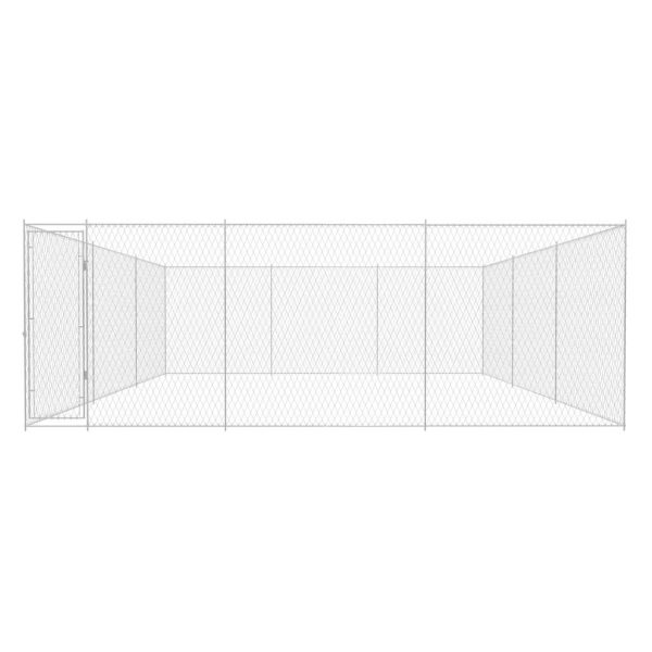 vidaXL Padoc pentru câini de exterior, 570x570x185 cm, oțel galvanizat