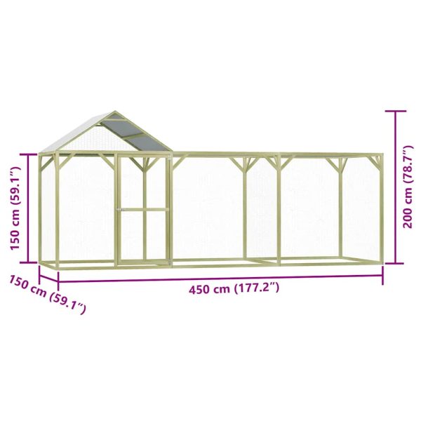 8719883726472_g_en_hd_6.jpg vidaXL Coteț pentru păsări, 4,5 x 1,5 x 2 m, lemn de pin tratat