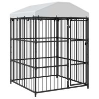 8719883769257_a_en_hd_1.jpg vidaXL Padoc pentru câini de exterior, cu acoperiș, 150 x 150 x 210 cm
