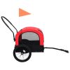 Remorcă bicicletă & cărucior 2-în-1 pentru animale, roșu/negru