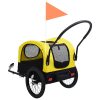 Remorcă bicicletă & cărucior 2-în-1 animale, galben și negru