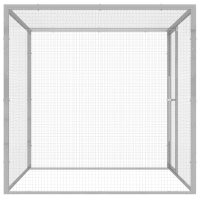 vidaXL Cușcă pentru pisici, 1,5x1,5x1,5 m, oțel galvanizat