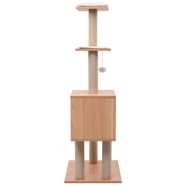 Ansamblu pentru pisici, covoraș din funie de sisal, 123 cm