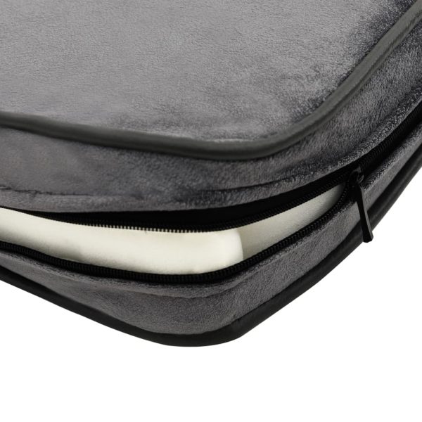vidaXL Canapea pentru câini, gri, 81x43x31 cm, pluș & piele ecologică