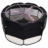 Țarc de câini pliabil cu sac de transport, negru, 90x90x58 cm