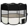 Țarc de câini pliabil cu sac de transport, negru, 90x90x58 cm