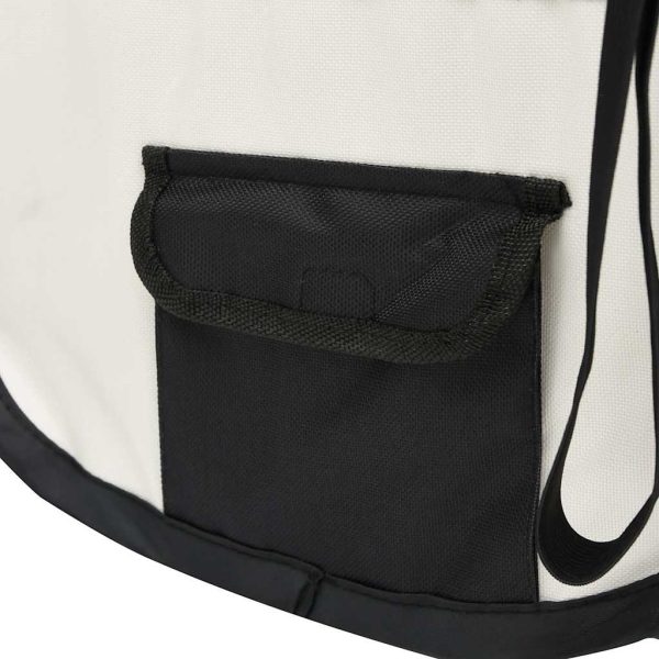 Țarc de câini pliabil cu sac de transport, negru, 90x90x58 cm
