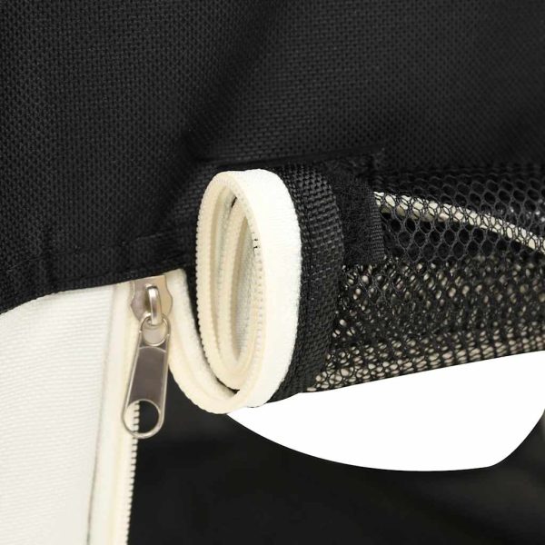 Țarc de câini pliabil cu sac de transport, negru, 90x90x58 cm