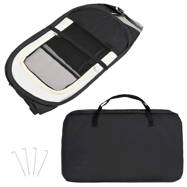 Țarc de câini pliabil cu sac de transport, negru, 90x90x58 cm