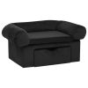 8720286341339_a_en_hd_1 vidaXL Canapea pentru câini, cu sertar, negru, 75x50x38 cm, pluș