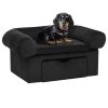 8720286341339_m_en_hd_1-1 vidaXL Canapea pentru câini, cu sertar, negru, 75x50x38 cm, pluș
