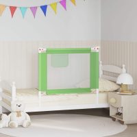vidaXL Balustradă de protecție pat copii, verde, 90x25 cm, textil