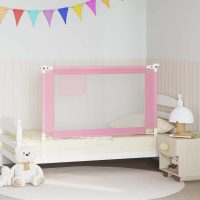 vidaXL Balustradă de protecție pat copii, roz, 120x25 cm, textil