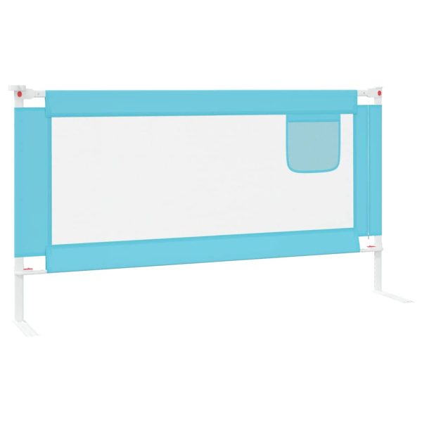 vidaXL Balustradă de protecție pat copii, albastru, 160x25 cm, textil