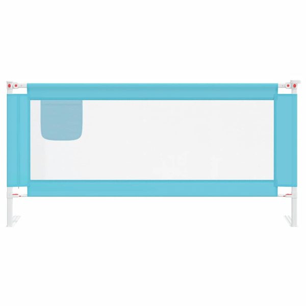 vidaXL Balustradă de protecție pat copii, albastru, 190x25 cm, textil