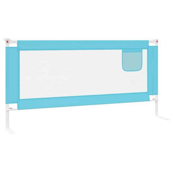 vidaXL Balustradă de protecție pat copii, albastru, 190x25 cm, textil