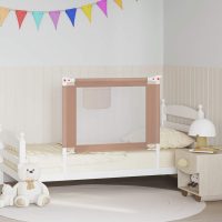 vidaXL Balustradă de protecție pat copii, gri taupe, 90x25 cm, textil