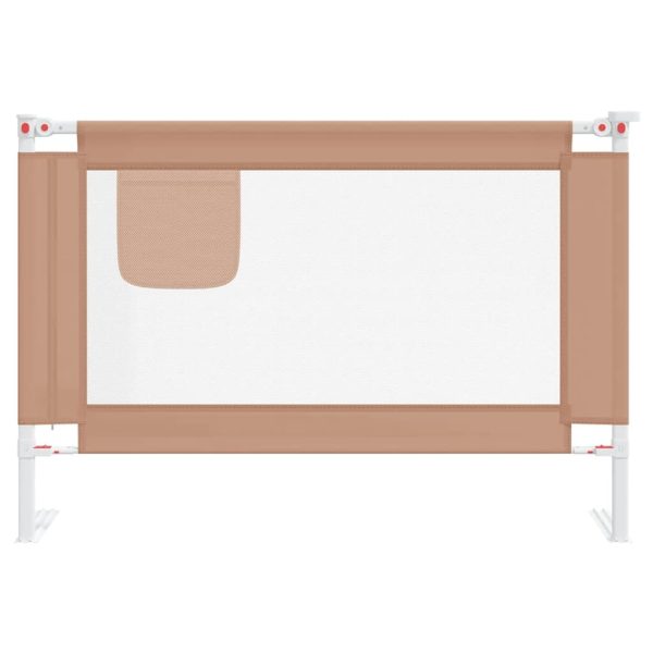 vidaXL Balustradă de protecție pat copii, gri taupe, 100x25 cm, textil