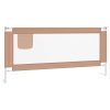 vidaXL Balustradă de protecție pat copii, gri taupe, 200x25 cm, textil
