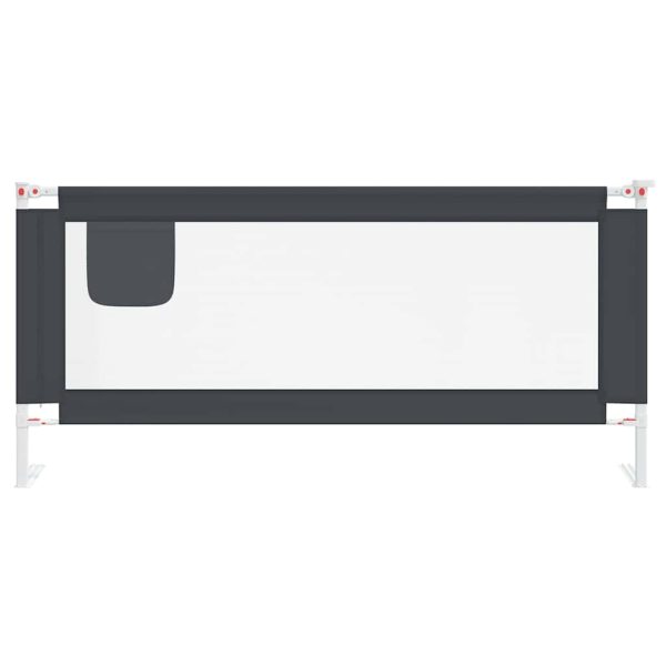 vidaXL Balustradă de protecție pat copii, gri închis, 200x25 cm textil