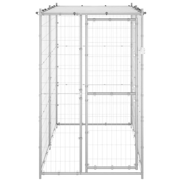 8720286359853_g_en_hd_1.jpg vidaXL Padoc câini de exterior cu acoperiș 110x220x180 cm oțel zincat