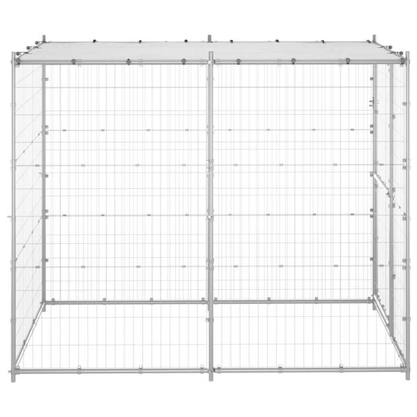 8720286359853_g_en_hd_2.jpg vidaXL Padoc câini de exterior cu acoperiș 110x220x180 cm oțel zincat