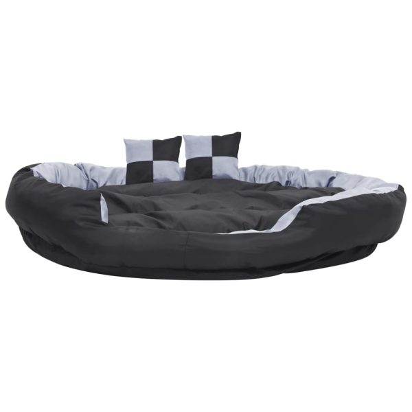 vidaXL Pernă reversibilă și lavabilă pt câini gri/negru,150x120x25 cm