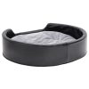 8720286430767_g_en_hd_3 vidaXL Pat pentru câini, negru/gri, 79x70x19 cm, pluș/piele ecologică