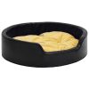 8720286431108_a_en_hd_1 vidaXL Pat pentru câini, negru/galben 99x89x21 cm pluș/piele ecologică