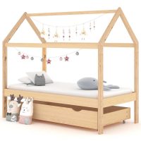 8720286556405_m_en_hd_1 Cadru pat pentru copii, cu un sertar, 80x160 cm, lemn masiv pin