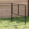 Padoc pentru câini, negru, 6 m², oțel