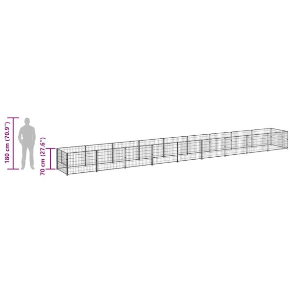 8720286663813_g_en_hd_8 Padoc pentru câini, argintiu, 9 m², oțel
