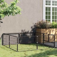 8720286663837_a_en_hd_1 Padoc pentru câini, negru, 4 m², oțel