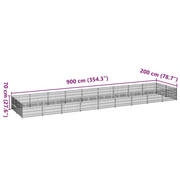 8720286663905_g_en_hd_5 Padoc pentru câini, negru, 18 m², oțel