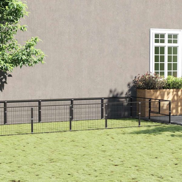 8720286663905_m_en_hd_1 Padoc pentru câini, negru, 18 m², oțel