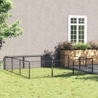 8720286664018_m_en_hd_1 Padoc pentru câini, negru, 9 m², oțel