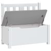 vidaXL Bancă de depozitare pentru copii, alb/gri, 60x30x55 cm, MDF