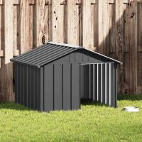 Casă pentru câini antracit 116,5x103x81,5 cm oțel galvanizat