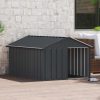 Casă pentru câini antracit 116,5x153x81,5 cm oțel galvanizat