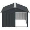 Casă pentru câini antracit 116,5x153x81,5 cm oțel galvanizat