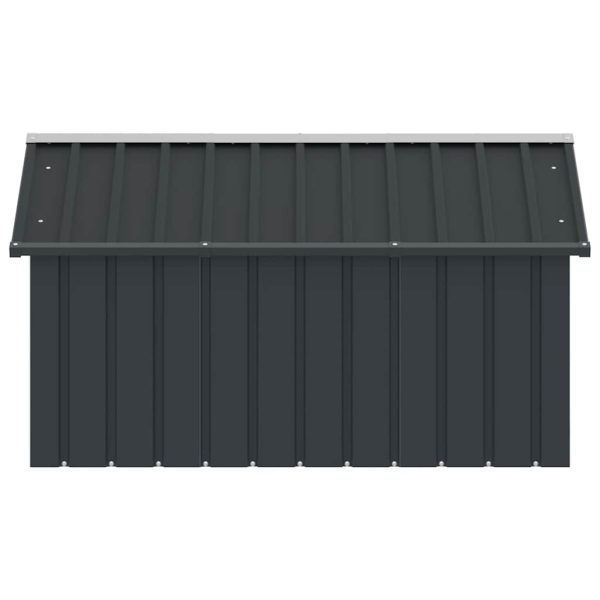 Casă pentru câini antracit 116,5x153x81,5 cm oțel galvanizat